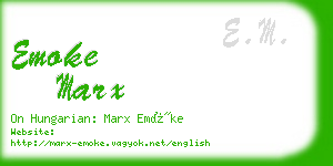 emoke marx business card